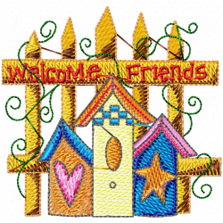 Bird Houses Embroidery Design 2 Bird Houses Embroidery Design 2